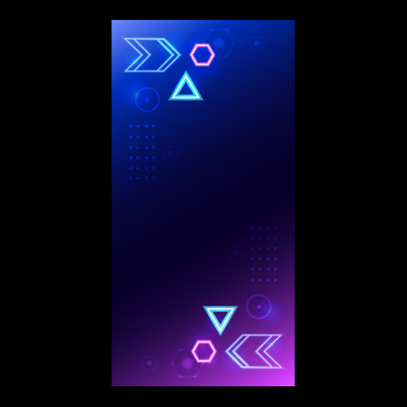 Futuristic modern vertical banner designのイラスト素材