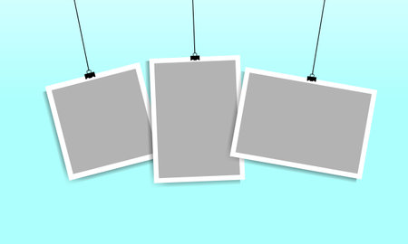 Hanging photo frame in different sizes designのイラスト素材