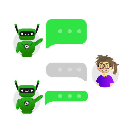 Chat bot chatting illustration vectorのイラスト素材