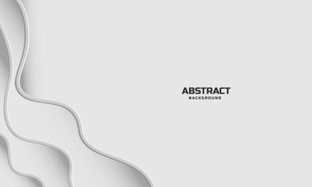 Abstract wave line white gray background designのイラスト素材