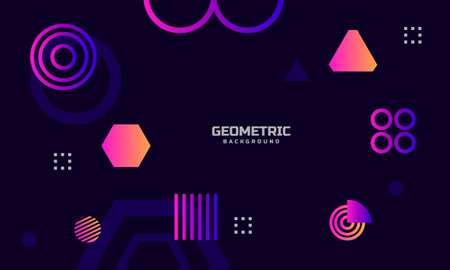 Minimalist colorful geometric background graphicのイラスト素材