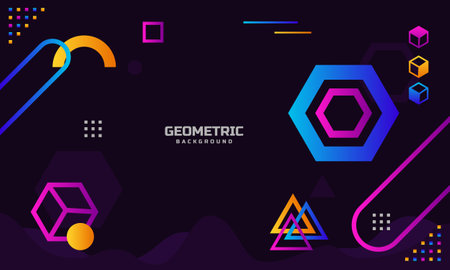Modern colorful geometric background conceptのイラスト素材