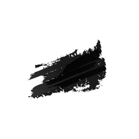 Black watercolor brush splash elementのイラスト素材
