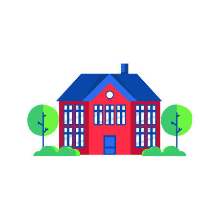 Cartoon house concept property design isolatedのイラスト素材