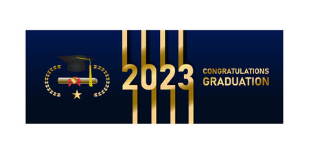 Congratulation from school class of graduation greeting designのイラスト素材