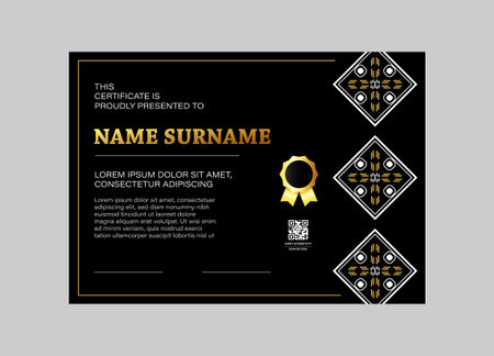 Premium achievement certificate best award diploma designのイラスト素材