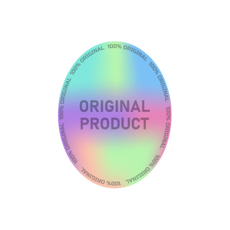 Original product hologram label badgeのイラスト素材