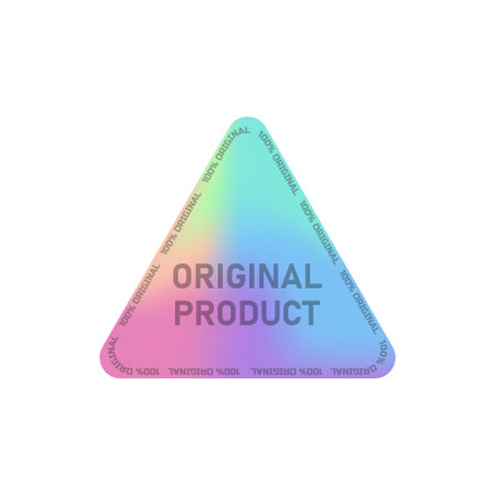 Original product hologram label designのイラスト素材
