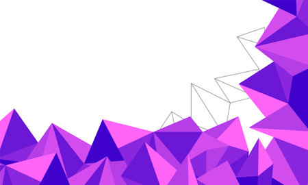 Polygonal background in purple colorのイラスト素材