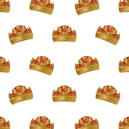 Crown pattern background wallpaper vector illustrationのイラスト素材