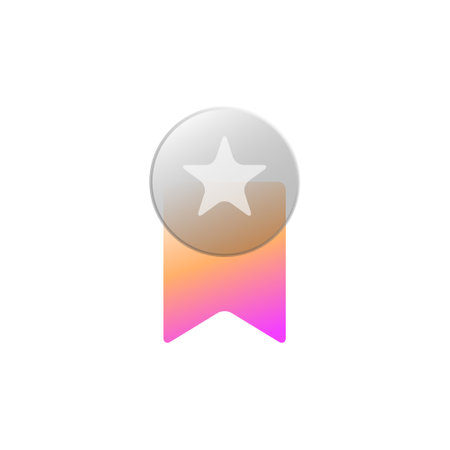 Glassmorphism bookmark icon design vectorのイラスト素材
