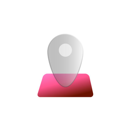 Glassmorphism location icon design vectorのイラスト素材