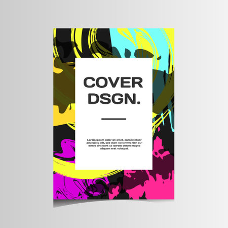 Colorful abstract liquid modern cover poster vectorのイラスト素材