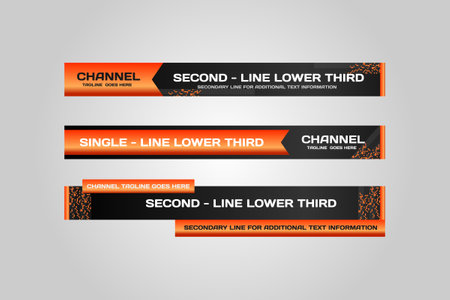 Broadcast news lower thirds template conceptのイラスト素材