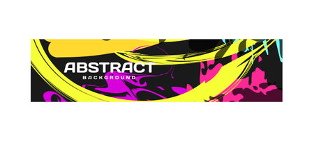 Colorful abstract liquid banner template design background illustrationのイラスト素材