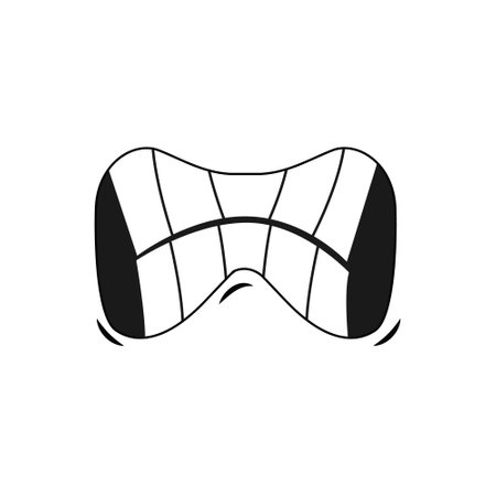 Cartoon character mouth face expression isolatedのイラスト素材