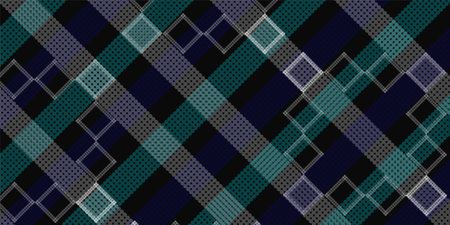 Tartan fabric plaid pattern design background conceptのイラスト素材