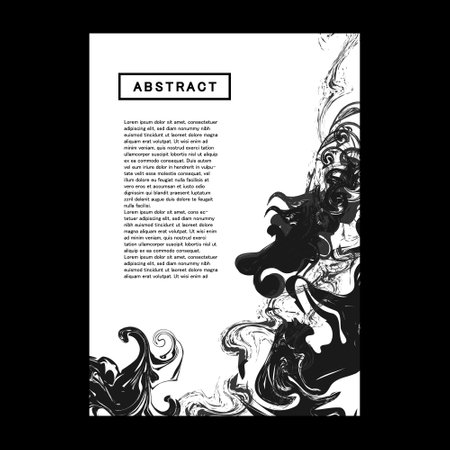 Black and white background with abstract texture paint ornament illustrationのイラスト素材