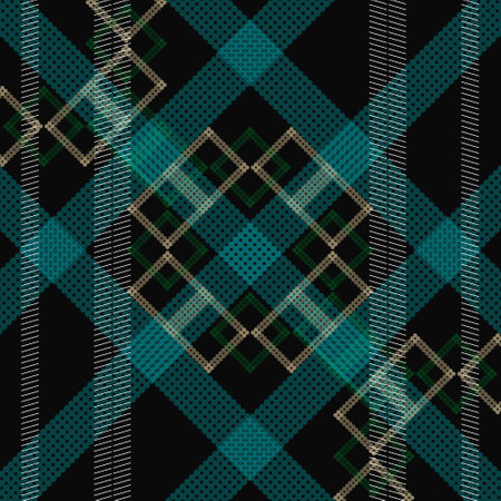 Square pattern of scottish tartan plaid background designのイラスト素材