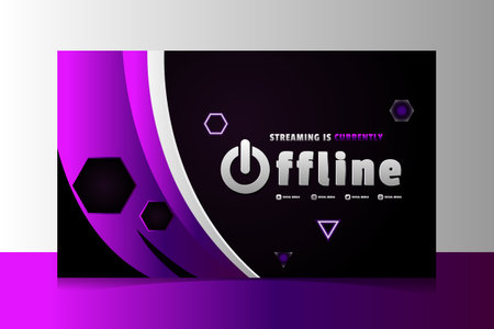 Stream is offline e-sport gaming banner backgroundのイラスト素材