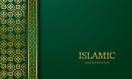Arabic islamic luxury ornamental background with golden arabic pattern conceptのイラスト素材