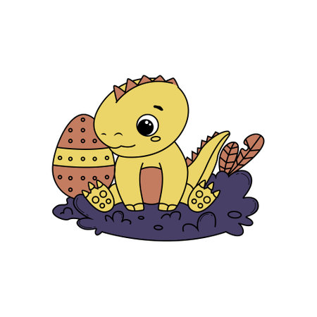 Dinosaur cartoon design graphic illustrationのイラスト素材