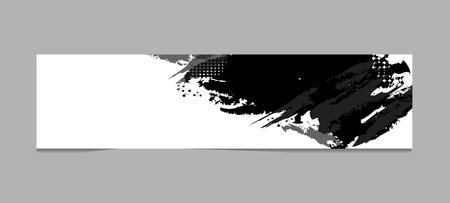 Grunge banner template hand drawn painted scratched backgroundのイラスト素材