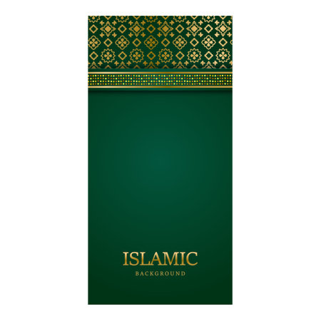 Islamic stories social media post template design illustrationのイラスト素材