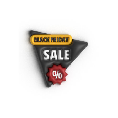 3d black friday tag design backgroundのイラスト素材