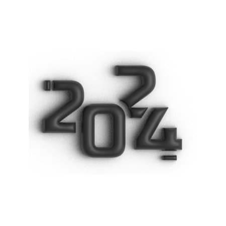 3d 2024 number logo conceptのイラスト素材
