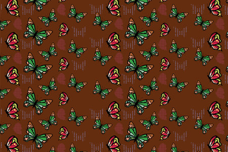 Flying butterflies pattern abstract design background vectorのイラスト素材