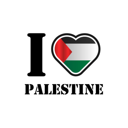 I love palestine vector illustrationのイラスト素材