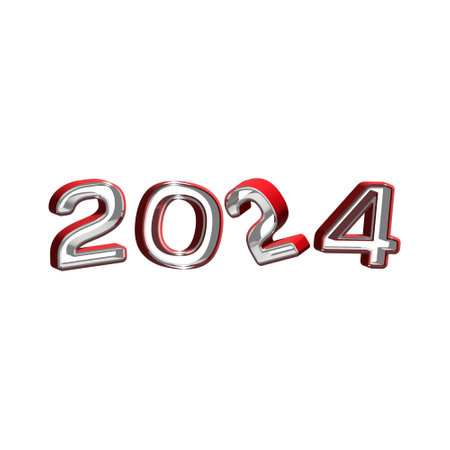 2024 text or number design modern new year conceptのイラスト素材