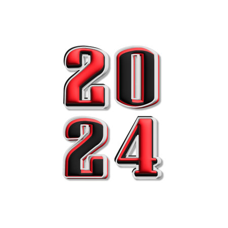 2024 new year graphic number design
