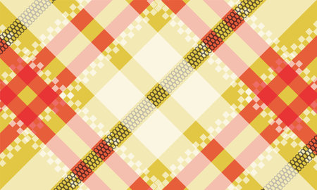 Textile fabric tartan or plaid retro color pattern texture designのイラスト素材