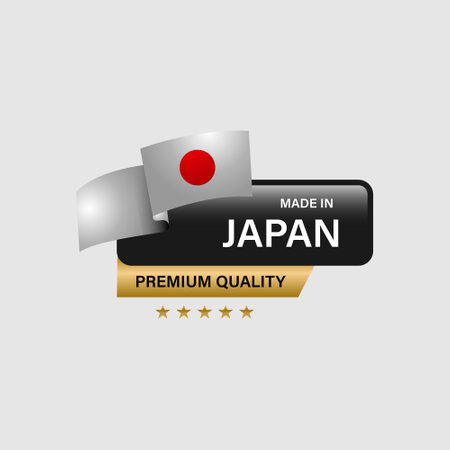Made in japan product label and logo designのイラスト素材