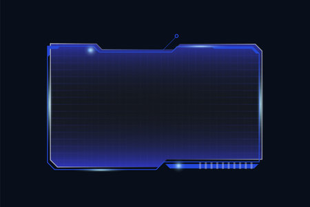 Abstract blue futuristic background of technology sci fi frame illustrationのイラスト素材