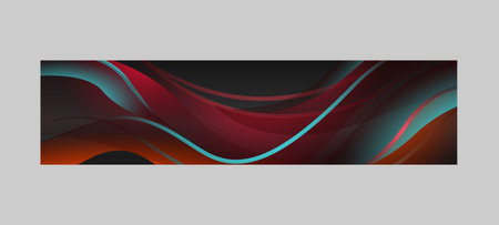 Abstract dynamic vibrant gradient horizontal banner posterのイラスト素材