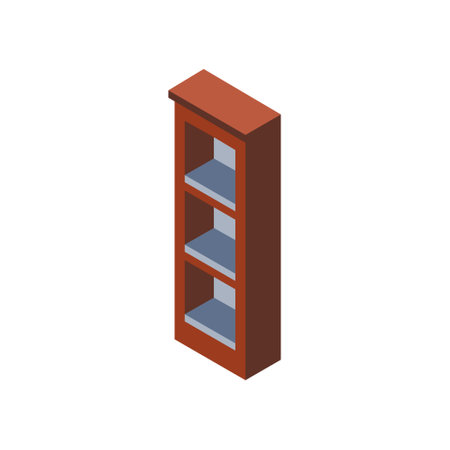 Isometric cupboard concept design vectorのイラスト素材
