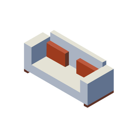 Isometric sofa concept design vectorのイラスト素材