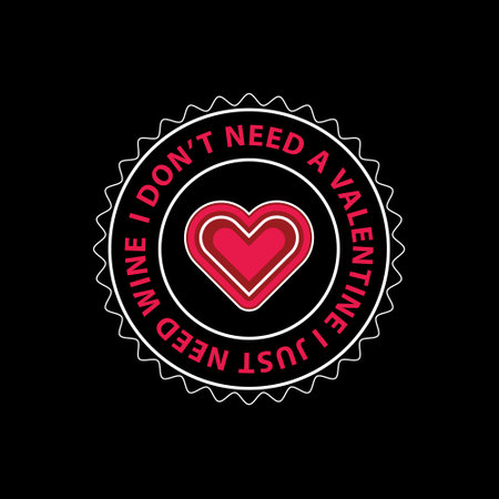 Valentines day typography t shirt and sticker conceptのイラスト素材