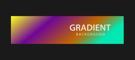 Vibrant gradient color horizontal banner template vectorのイラスト素材