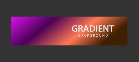 Colorful vibrant gradient color horizontal banner template design