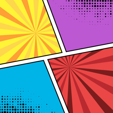 Square copy space comic book background conceptのイラスト素材