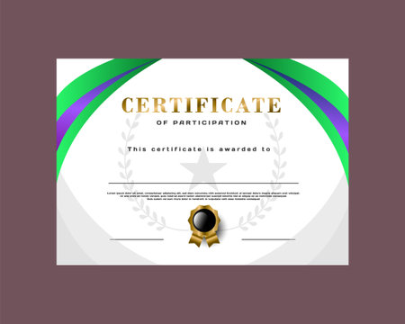 Certificate template of award with minimal modern gradient designのイラスト素材