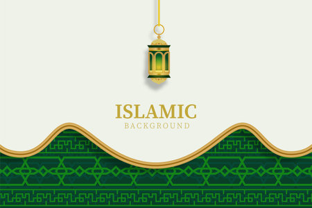 Arabic ornamental background with arabesque decoration elementのイラスト素材