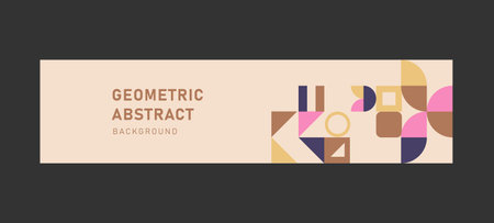 Abstract background with geometric texture horizontal banner conceptのイラスト素材