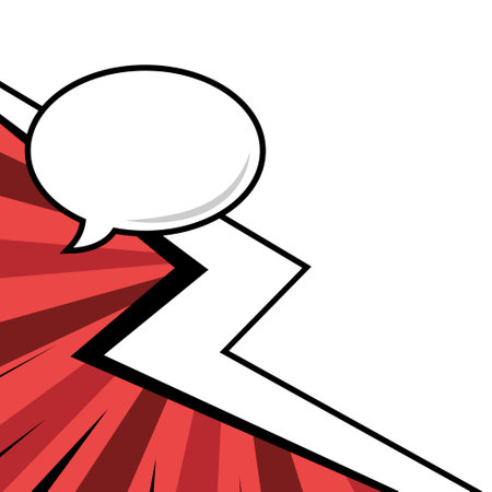 Red cartoon comic pop art border frame design backgroundのイラスト素材