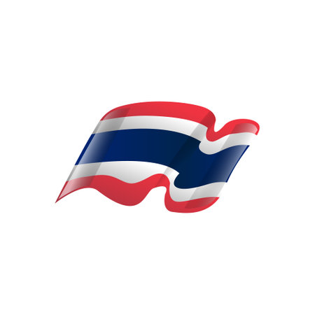 Waving thailand flag nation design vectorのイラスト素材