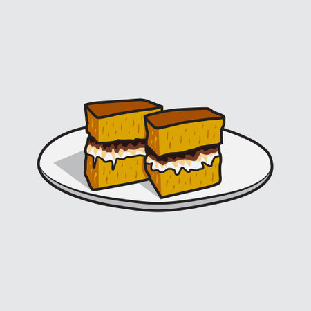 Sweet martabak street food indonesia illustration designのイラスト素材
